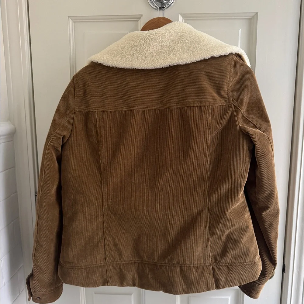 Pendleton Women's Tan Corduroy Jacket with Shearling Collar Small saddle - Picture 5 of 6
